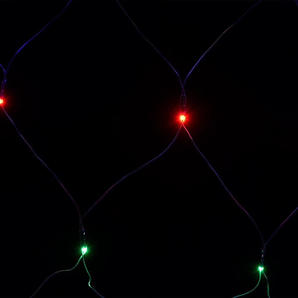 vidaXL Weihnachts-Lichternetz Mehrfarbig 3x3 m 306 LEDs Indoor Outdoor