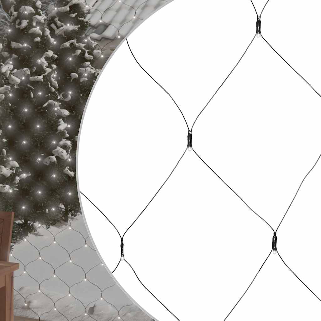 vidaXL Weihnachts-Lichternetz 4x4 m 544 LED Kaltweiß Indoor Outdoor
