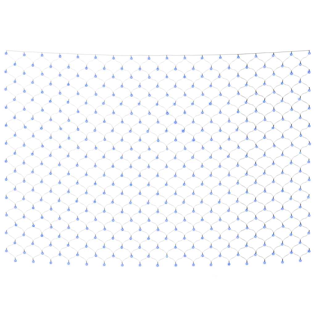 vidaXL Weihnachts-Lichternetz Blau 4x4 m 544 LEDs Indoor Outdoor