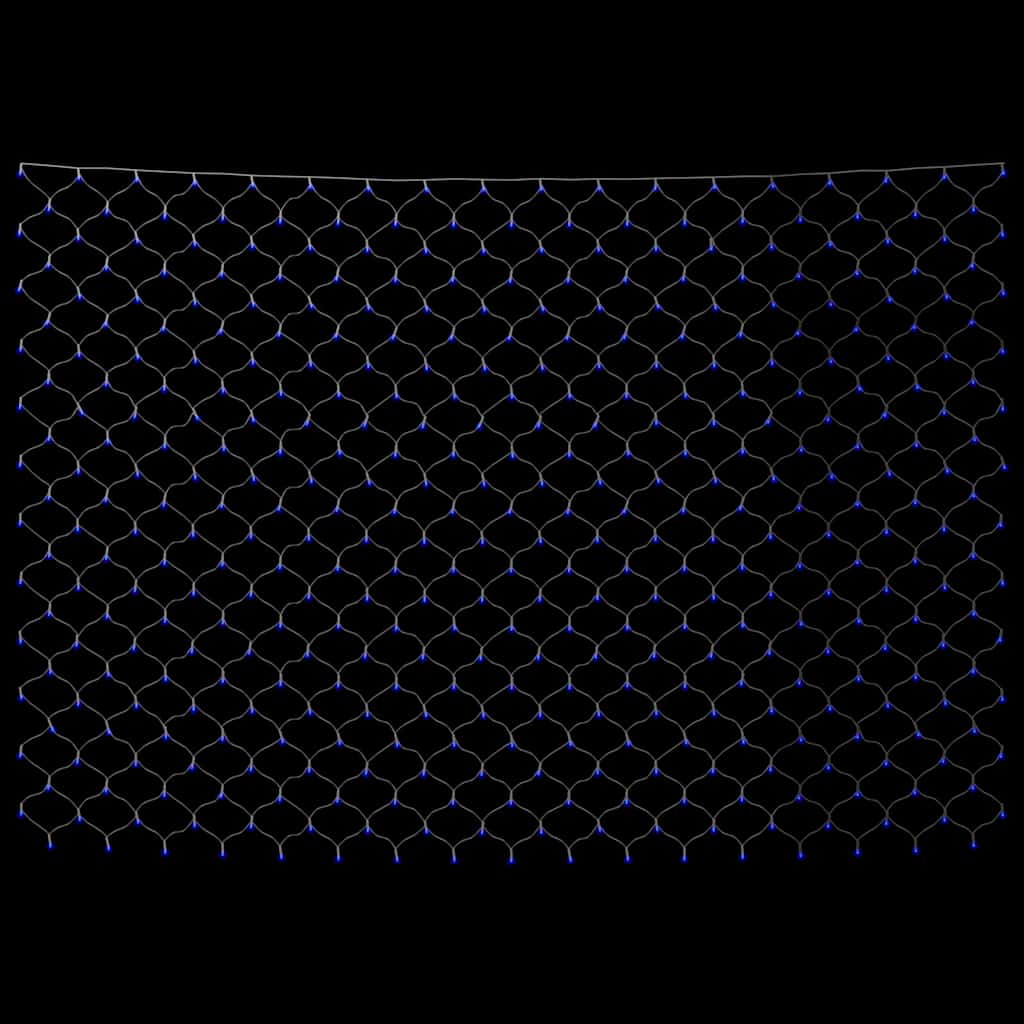 vidaXL Weihnachts-Lichternetz Blau 4x4 m 544 LEDs Indoor Outdoor