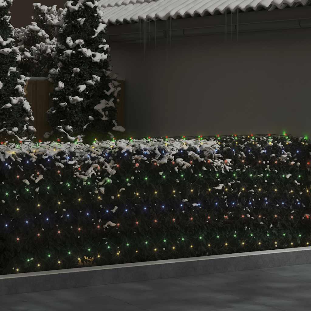 vidaXL Weihnachts-Lichternetz 4x4 m 544 LED Bunt Indoor Outdoor