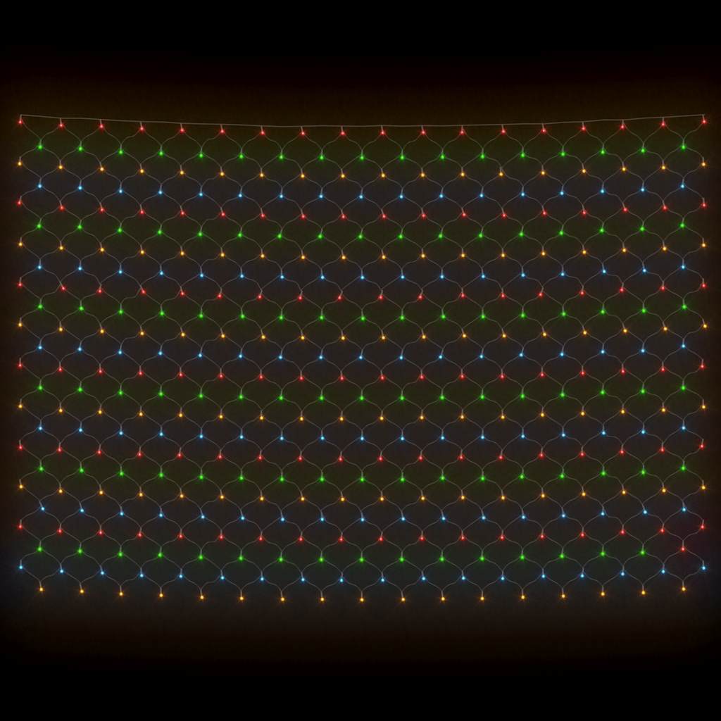 vidaXL Weihnachts-Lichternetz 4x4 m 544 LED Bunt Indoor Outdoor
