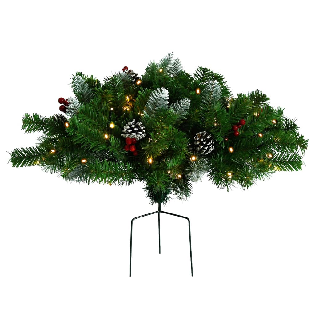 vidaXL Künstlicher Weihnachtsbaum mit Beleuchtung Outdoor Grün 40 cm