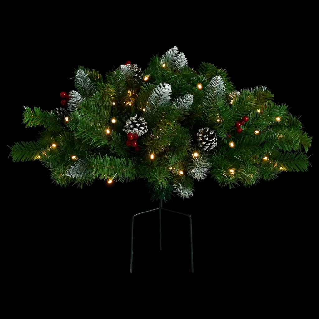 vidaXL Künstlicher Weihnachtsbaum mit Beleuchtung Outdoor Grün 40 cm