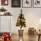 vidaXL Künstlicher Weihnachtsbaum mit Beleuchtung 2 Stk. Outdoor 76 cm