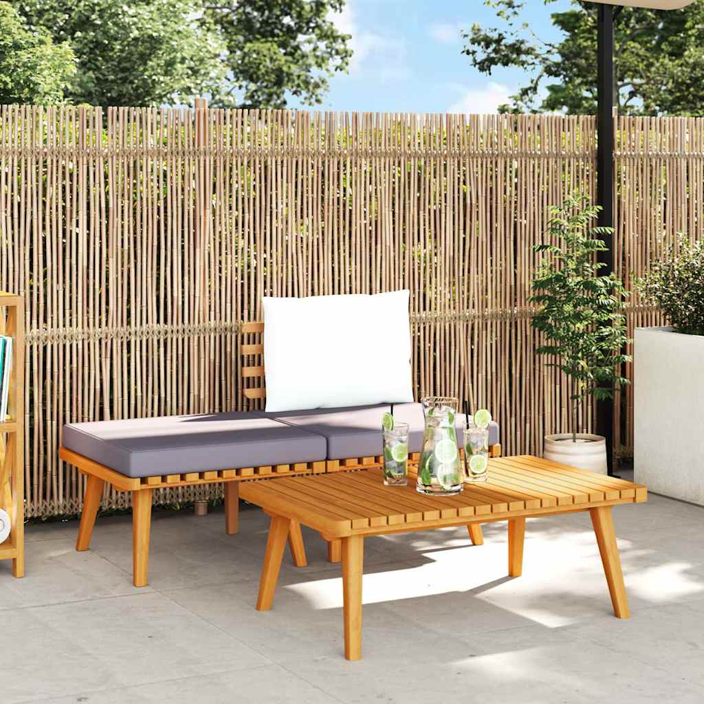 vidaXL 3-tlg. Garten-Lounge-Set mit Kissen Massivholz Akazie
