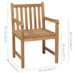 vidaXL Gartenstühle 6 Stk. Massivholz Teak