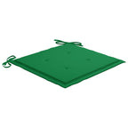 vidaXL Gartenstühle 8 Stk. mit Grünen Kissen Massivholz Teak
