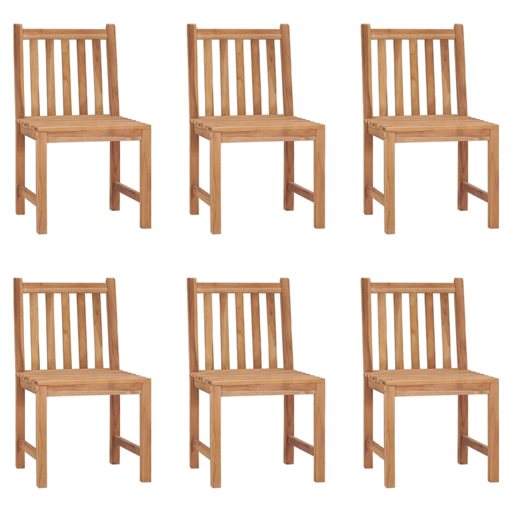vidaXL Gartenstühle 6 Stk. Massivholz Teak