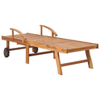 vidaXL Sonnenliegen 2 Stk. mit Auflagen Königsblau Massivholz Teak