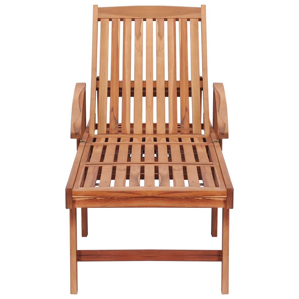 vidaXL Sonnenliegen 2 Stk. mit Auflagen Königsblau Massivholz Teak