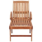 vidaXL Sonnenliegen 2 Stk. Auflagen Rotes Karomuster Massivholz Teak