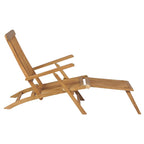 vidaXL Liegestühle mit Fußteil 2 Stk. Massivholz Teak