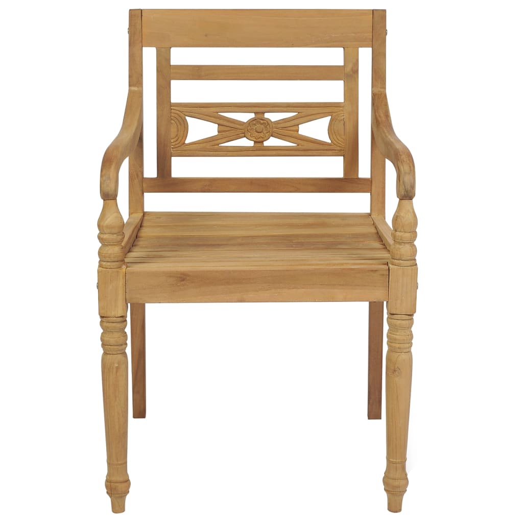 vidaXL Batavia-Stühle 4 Stk. Massivholz Teak