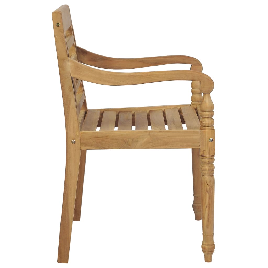vidaXL Batavia-Stühle 4 Stk. Massivholz Teak