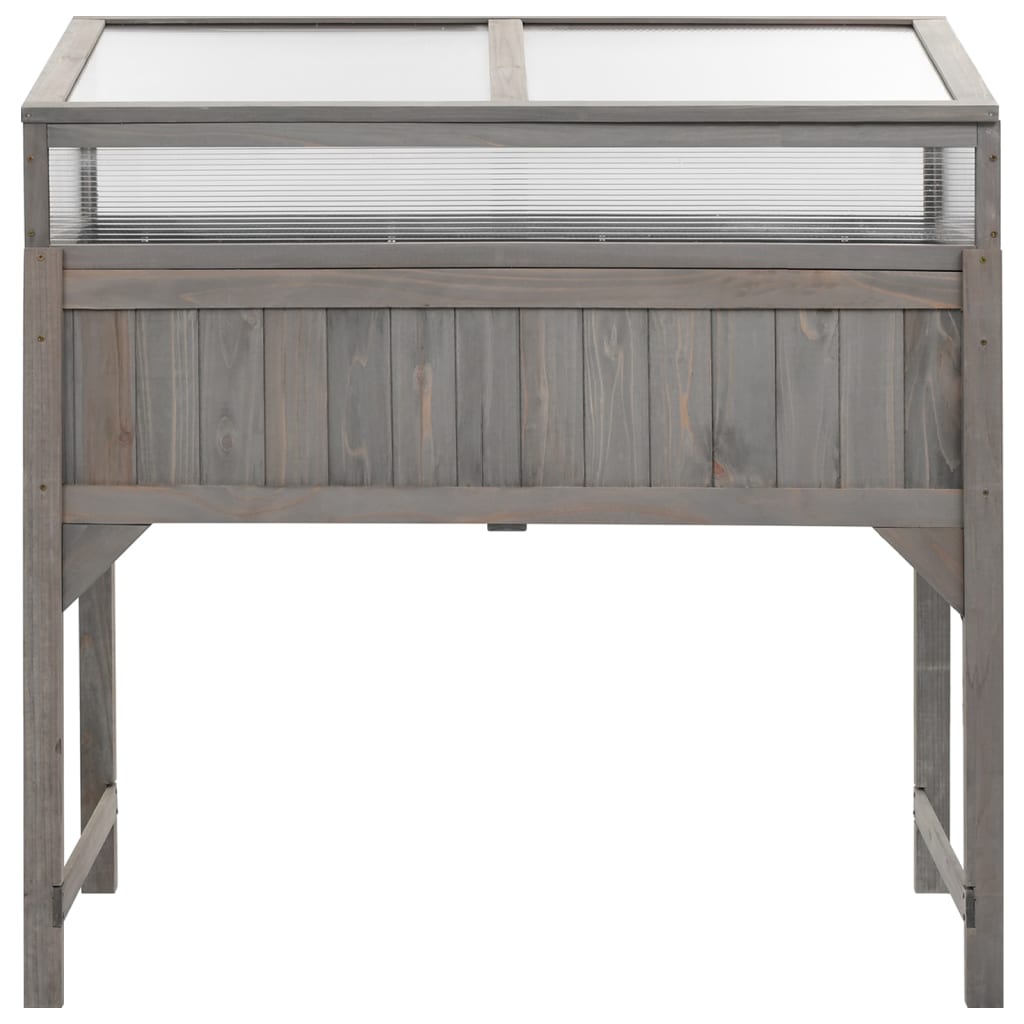 vidaXL Hochbeet mit Gewächshaus 110x54x120 cm Massivholz Tanne