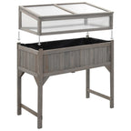 vidaXL Hochbeet mit Gewächshaus 110x54x120 cm Massivholz Tanne