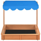 vidaXL Sandkasten mit Verstellbarem Dach Tannenholz 115x115x115 cm