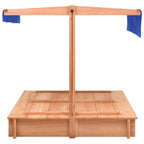 vidaXL Sandkasten mit Dach Tannenholz 112x112x112 cm