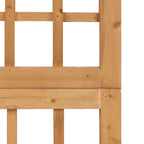 vidaXL Spalier/Paravent 4-teilig Massivholz Tanne 161x180 cm
