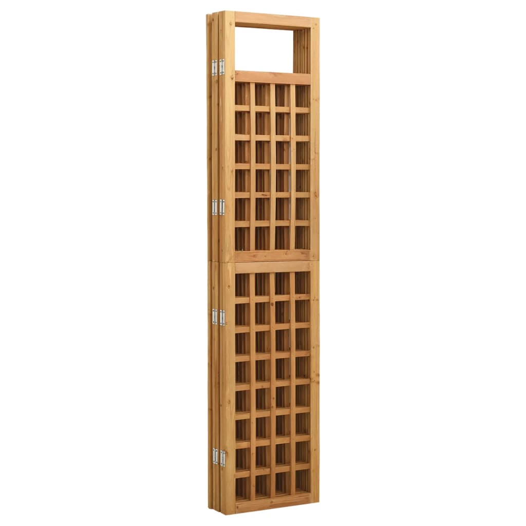 vidaXL Spalier/Paravent 5-teilig Massivholz Tanne 201,5x180 cm