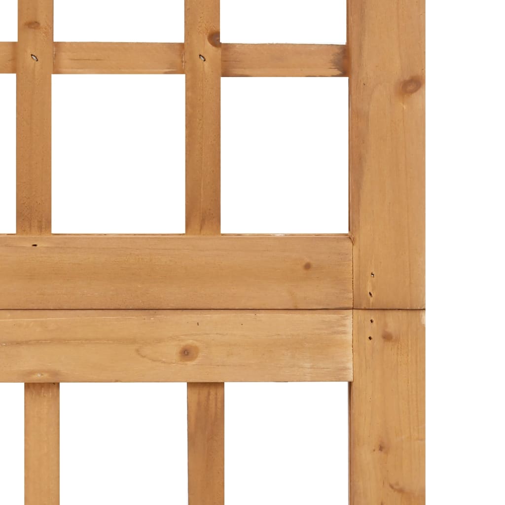 vidaXL Spalier/Paravent 5-teilig Massivholz Tanne 201,5x180 cm