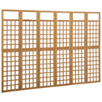 vidaXL Spalier/Paravent 6-teilig Massivholz Tanne 242,5x180 cm
