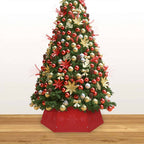 vidaXL Weihnachtsbaumrock Rot Ø68x25 cm