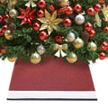 vidaXL Weihnachtsbaumrock Rot und Weiß 48x48x25 cm