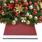 vidaXL Weihnachtsbaumrock Rot und Weiß 48x48x25 cm