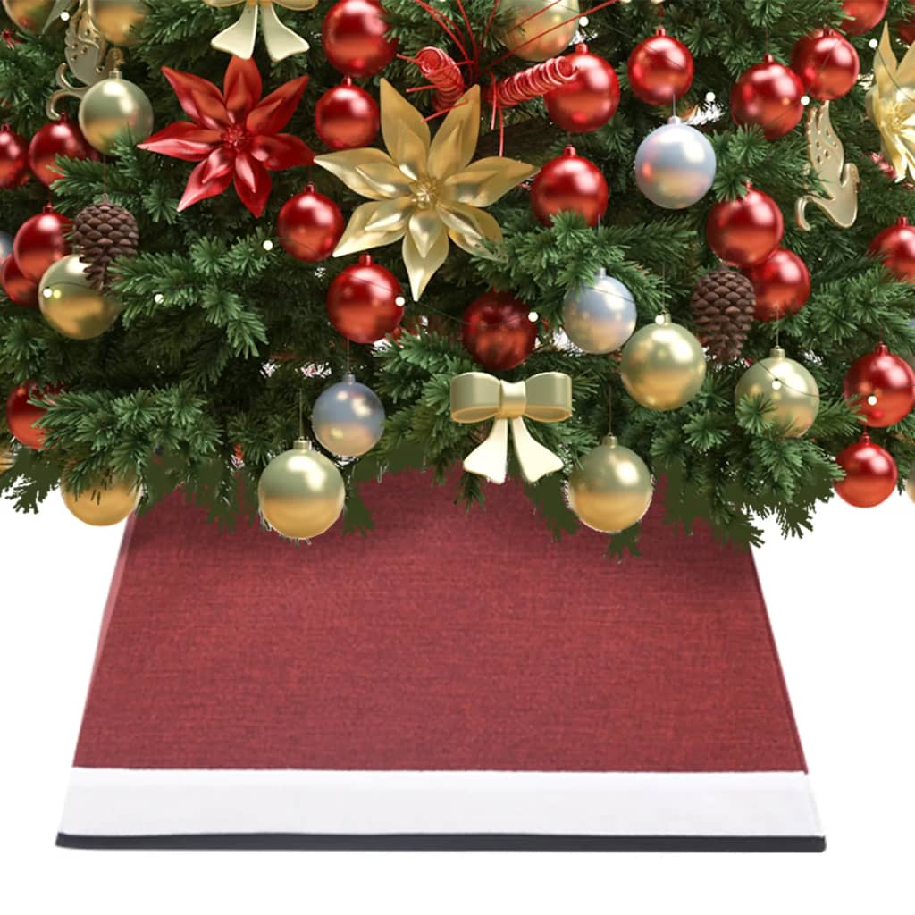 vidaXL Weihnachtsbaumrock Rot und Weiß 48x48x25 cm
