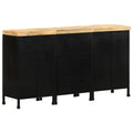 vidaXL Sideboard mit 3 Schubladen und 4 Türen Raues Mangoholz