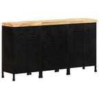 vidaXL Sideboard mit 3 Schubladen und 4 Türen Raues Mangoholz