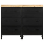vidaXL Sideboard mit 6 Schubladen Raues Mangoholz