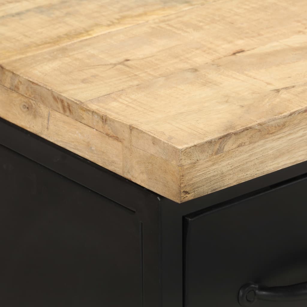 vidaXL Sideboard mit 6 Schubladen Raues Mangoholz