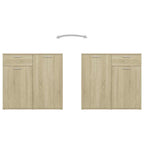 vidaXL Sideboard Sonoma-Eiche 160x36x75 cm Holzwerkstoff