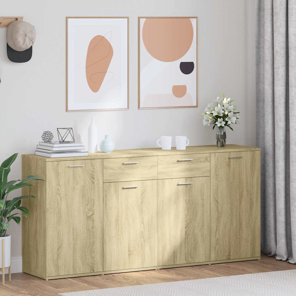 vidaXL Sideboard Sonoma-Eiche 160x36x75 cm Holzwerkstoff
