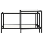 vidaXL Beistelltische 2 Stk. Hartglas Transparent