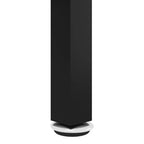 vidaXL Beistelltisch Schwarz und Schwarze Marmor-Optik 70 cm Hartglas