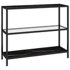vidaXL Regal Transparent und Marmor 100x36x90 cm Gehärtetes Glas