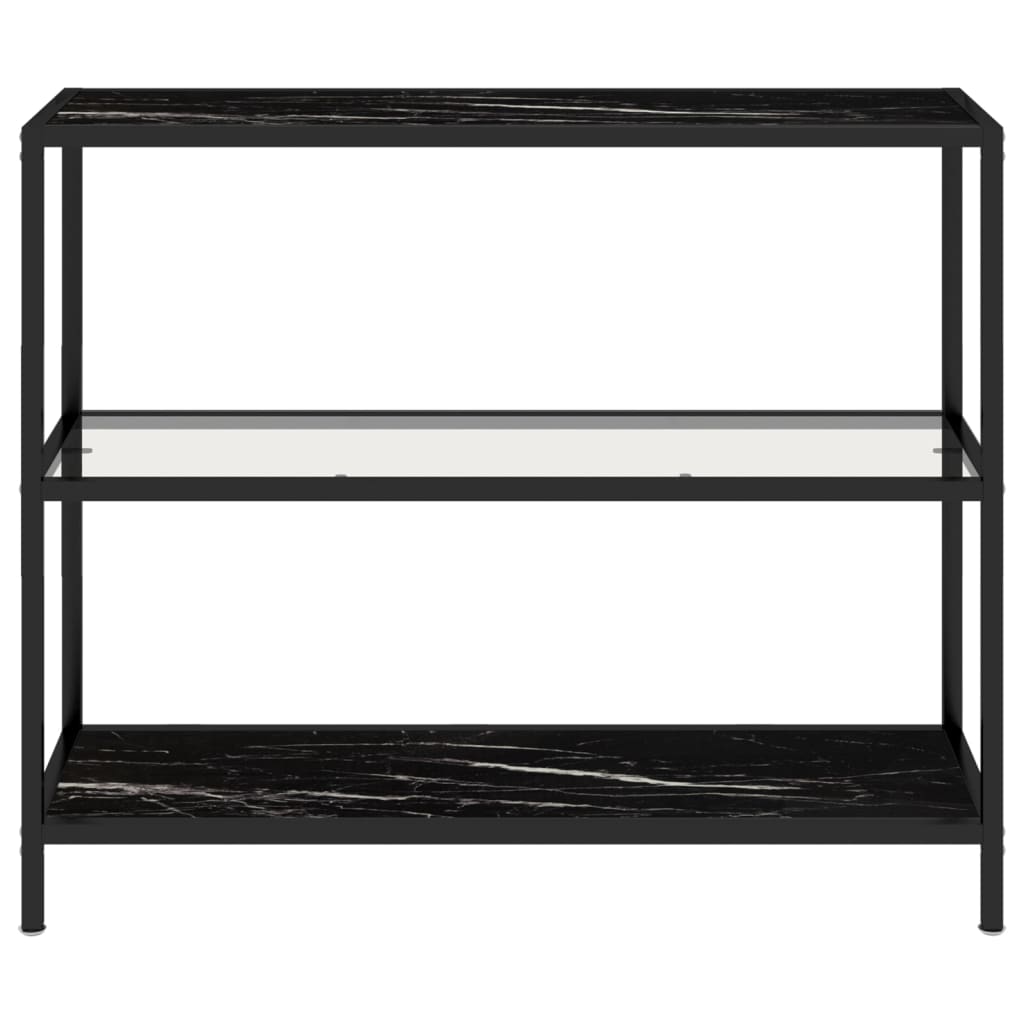 vidaXL Regal Transparent und Marmor 100x36x90 cm Gehärtetes Glas