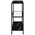 vidaXL Regal Transparent und Marmor 100x36x90 cm Gehärtetes Glas