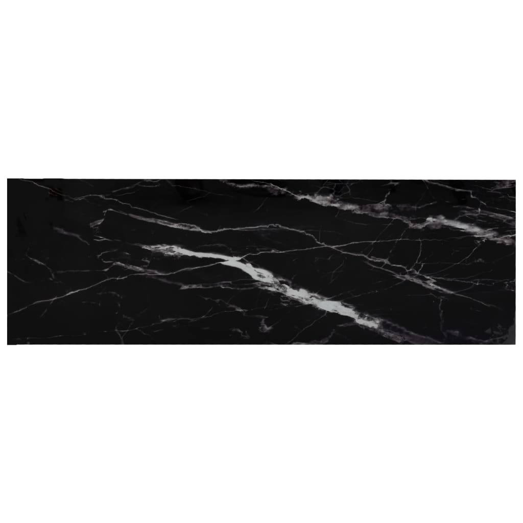 vidaXL Regal Transparent und Marmor 100x36x90 cm Gehärtetes Glas