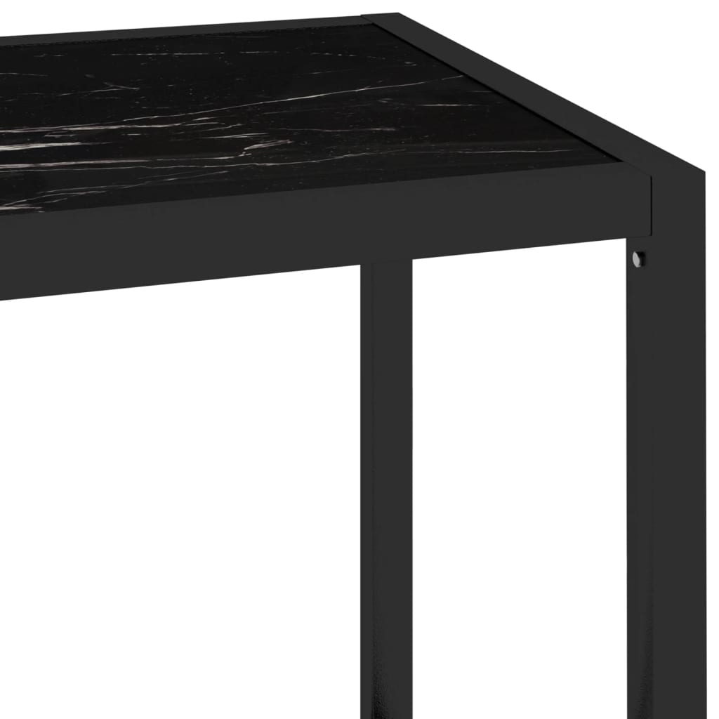 vidaXL Regal Transparent und Marmor 100x36x90 cm Gehärtetes Glas