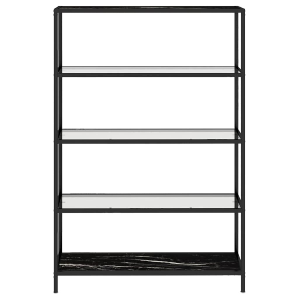 vidaXL Regal Marmor und Transparent 100x36x168 cm Gehärtetes Glas