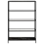 vidaXL Regal Marmor und Transparent 100x36x168 cm Gehärtetes Glas