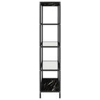 vidaXL Regal Marmor und Transparent 100x36x168 cm Gehärtetes Glas