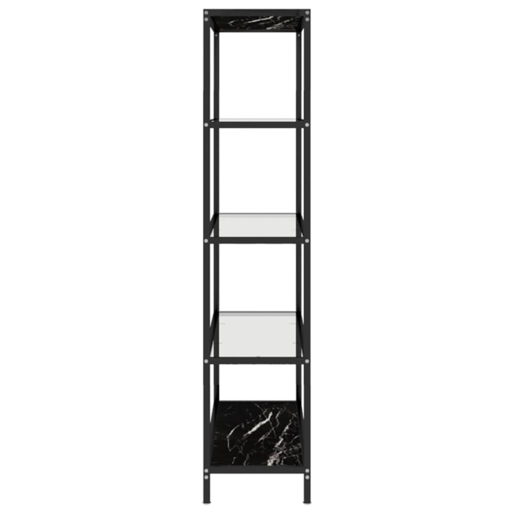 vidaXL Regal Marmor und Transparent 100x36x168 cm Gehärtetes Glas