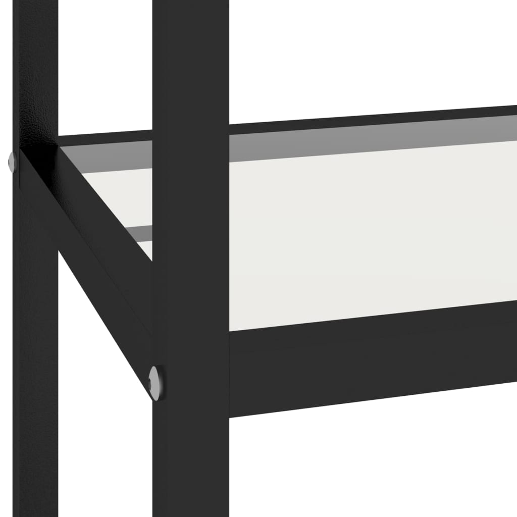vidaXL Regal Marmor und Transparent 100x36x168 cm Gehärtetes Glas