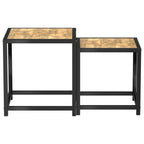 vidaXL Beistelltische 2 Stk. MDF Schwarz und Gelb